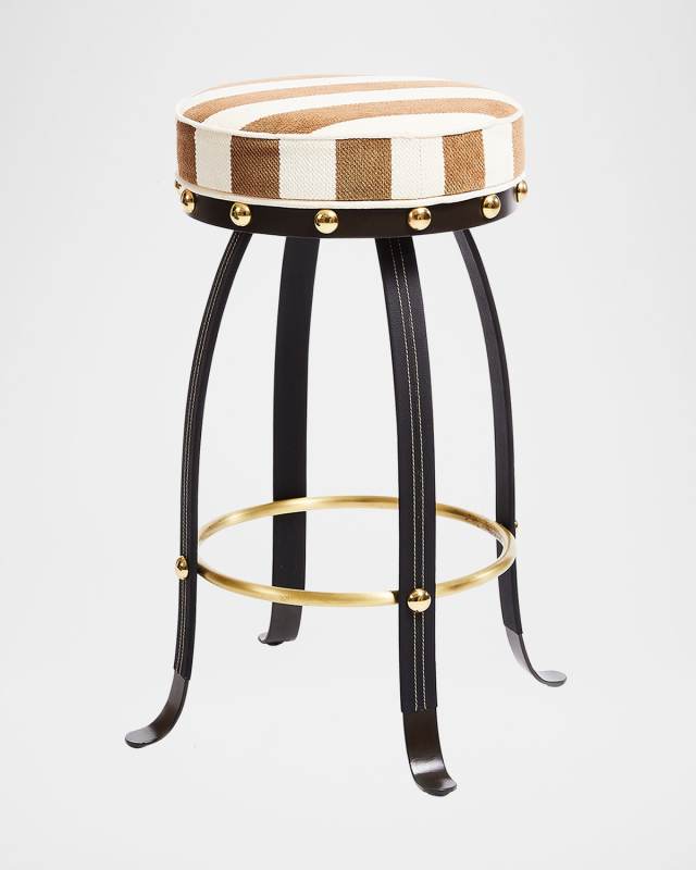 Flatiron Brown Stripe Bar Stool